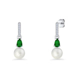 Drop Dangle CZ Stud Earrings