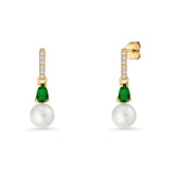 Drop Dangle CZ Stud Earrings