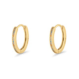 Round 20mm Multicolor Cubic Zirconia Huggie Hoop Earrings 925 Sterling Silver