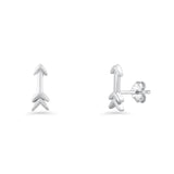Vintage Style 10mm Arrow Stud Earrings 925 Sterling Silver