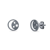 Moon & Star Stud Earrings