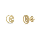 Moon & Star Stud Earrings
