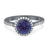 Art Deco Round Natural Stone Ring