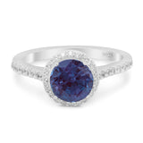 Art Deco Round Natural Stone Ring