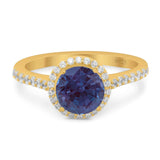 Art Deco Round Natural Stone Ring