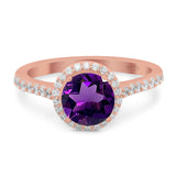 Art Deco Round Natural Stone Ring