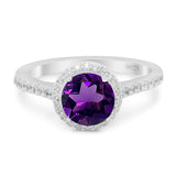 Art Deco Round Natural Stone Ring