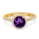 Art Deco Round Natural Stone Ring