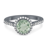 Art Deco Round Natural Stone Ring