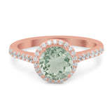 Art Deco Round Natural Stone Ring