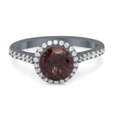 Art Deco Round Natural Stone Ring