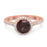 Art Deco Round Natural Stone Ring