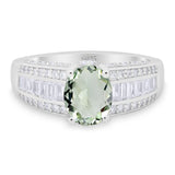 Art Deco Oval Natural Stone Cocktail Ring