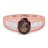 Art Deco Oval Natural Stone Cocktail Ring