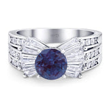 Art Deco Round Natural Stone Cocktail Ring