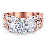 Art Deco Round Natural Stone Cocktail Ring