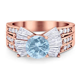 Art Deco Round Natural Stone Cocktail Ring