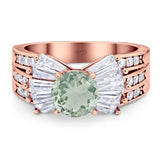 Art Deco Round Natural Stone Cocktail Ring