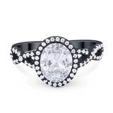Art Deco Oval Natural Stone Twisted Ring