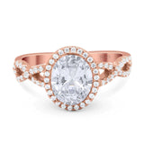 Art Deco Oval Natural Stone Twisted Ring