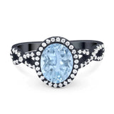 Art Deco Oval Natural Stone Twisted Ring