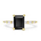 Art Deco Emerald Cut Ring