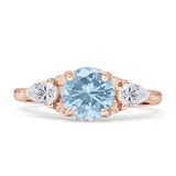 Three Stone Round Hidden Halo Trellis Ring