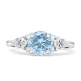 Three Stone Round Hidden Halo Trellis Ring