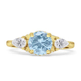 Three Stone Round Hidden Halo Trellis Ring