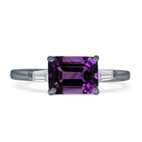 Emerald Cut Trio Ring