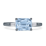 Emerald Cut Trio Ring