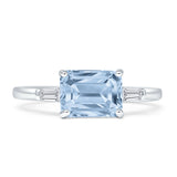 Emerald Cut Trio Ring