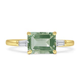 Emerald Cut Trio Ring