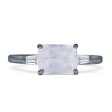 Emerald Cut Trio Ring