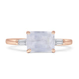 Emerald Cut Trio Ring