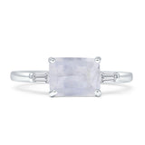 Emerald Cut Trio Ring