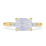 Emerald Cut Trio Ring