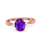Three Stone Oval Ring