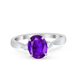 Three Stone Oval Ring