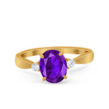 Three Stone Oval Ring