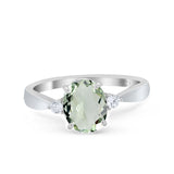 Three Stone Oval Ring