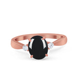 Three Stone Oval Ring