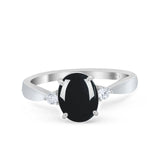 Three Stone Oval Ring