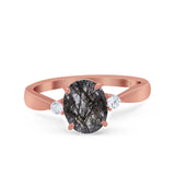 Three Stone Oval Ring