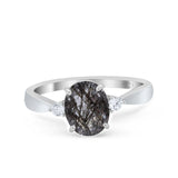 Three Stone Oval Ring