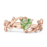 Heart Leaf Art Deco Ring