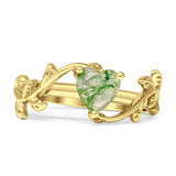 Heart Leaf Art Deco Ring