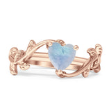 Heart Leaf Art Deco Ring