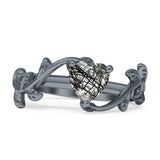 Heart Leaf Art Deco Ring
