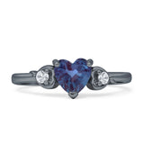 Heart Three Stone Promise Ring